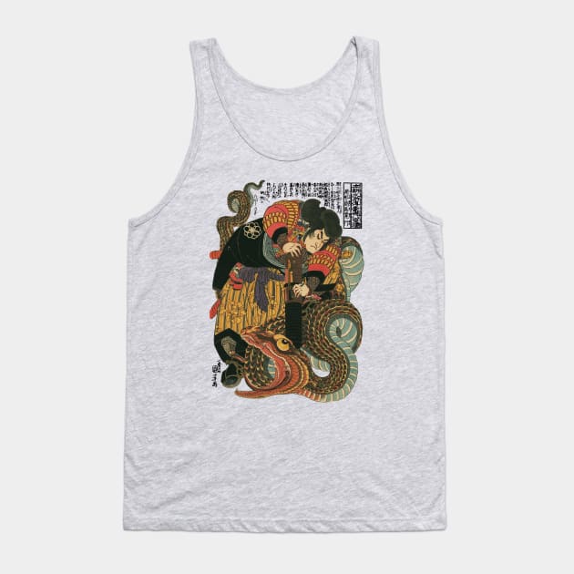 Samurai and monster serpent / Utagawa Kuniyoshi  ukiyoe art Tank Top by kanchan